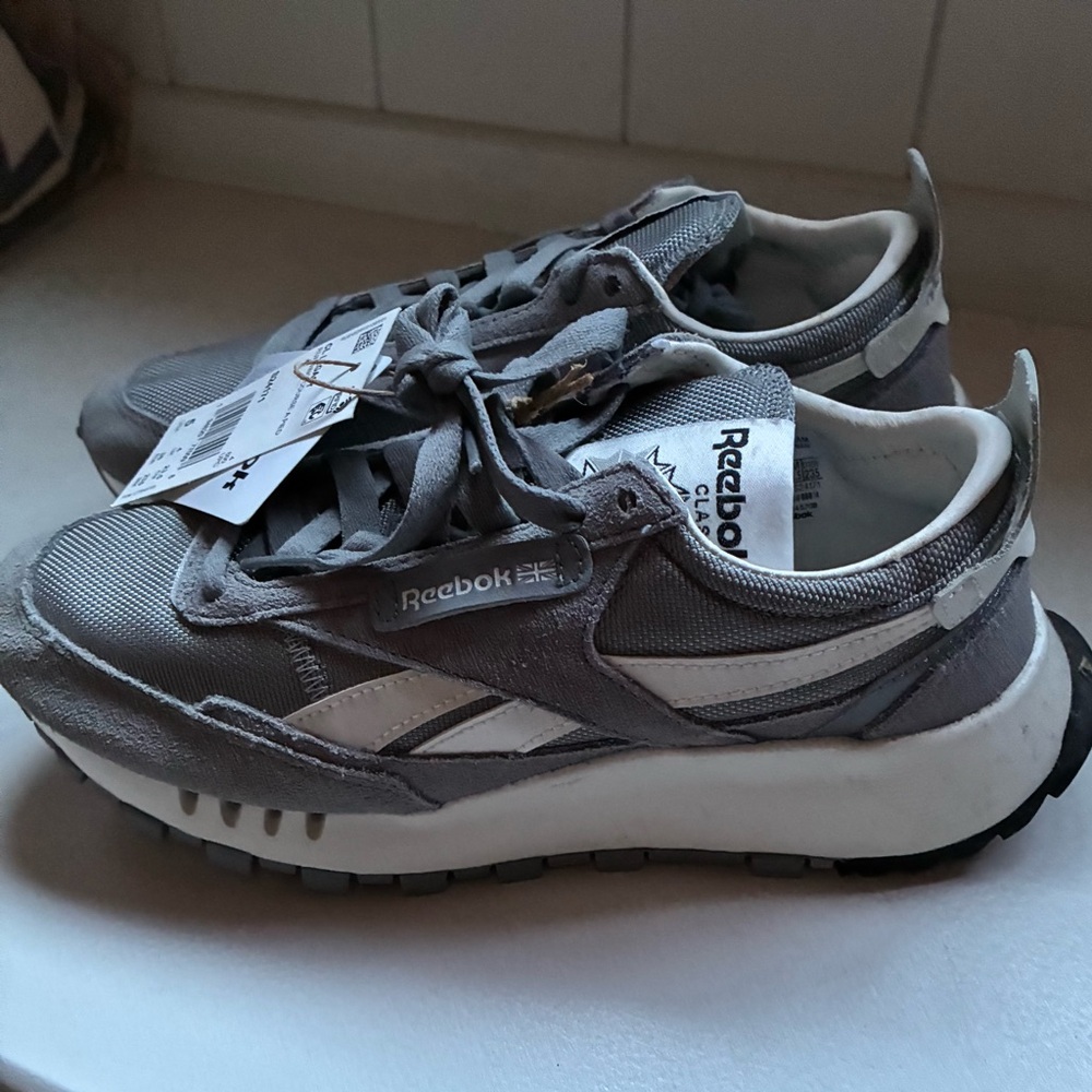 Reebok Classic Gray and White Sneakers